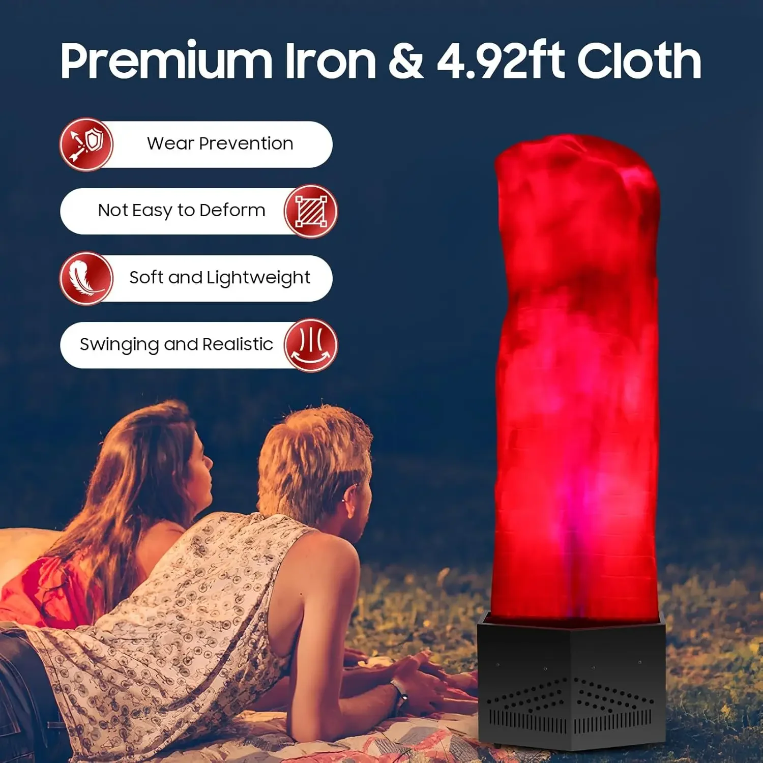 Lampada a fiamma finta 24LED, fiamma centrale per falò da palco 3D, accessorio per luce notturna elettronica, lampada a fiamma di seta realistica