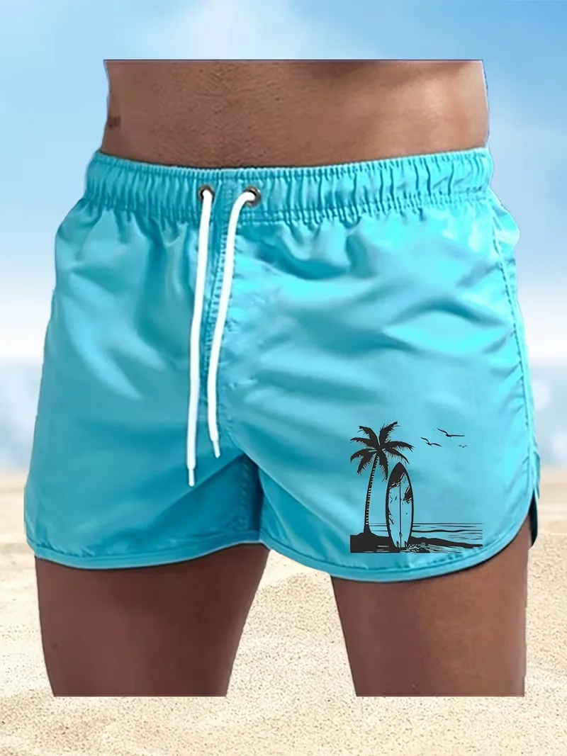 2026 صيف جديد الرجال السراويل الشاطئ السباحة تصفح التجفيف السريع تنفس الترفيه بطيئة الجري اللياقة البدنية فضفاض الرياضة قصيرة #2