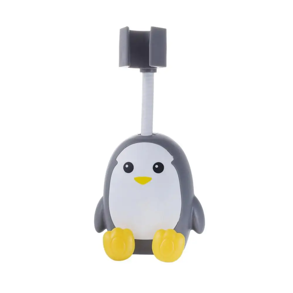 Bath Shower Head Bracket Holder Adjustable Wall Mounted Showerhead Shower Stand Rack Cartoon Penguin Shower Rack for Kids