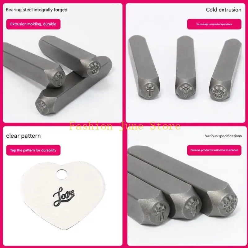 N5KA Alloy Steel Stamp Personalize Marking Accessories Simple Operations Designs