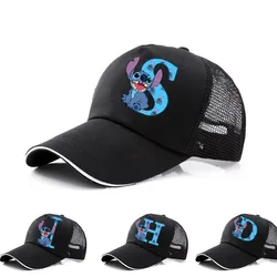 Disney Lilo & Stitch A- Z 26 English Letters Kids Baseball Boy Hat Sun Hats Cap Adjustable Print Caps Children Birthday Gifts