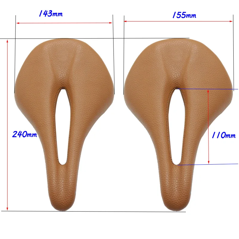 Bike saddle Carbon Saddle MTB/Road 143/155MM Super Light Leather Carbon Cushions Carbon Rails Bicycle Seat bike seat parts