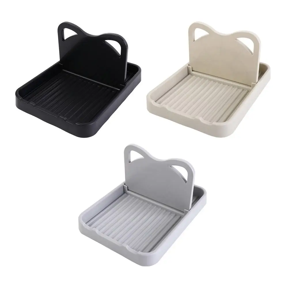 Multifunctional Foldable Spoon Rest Non-slip U-shaped Groove Pot Cover Rests Hangble Plastic Pot Lid Holder Table