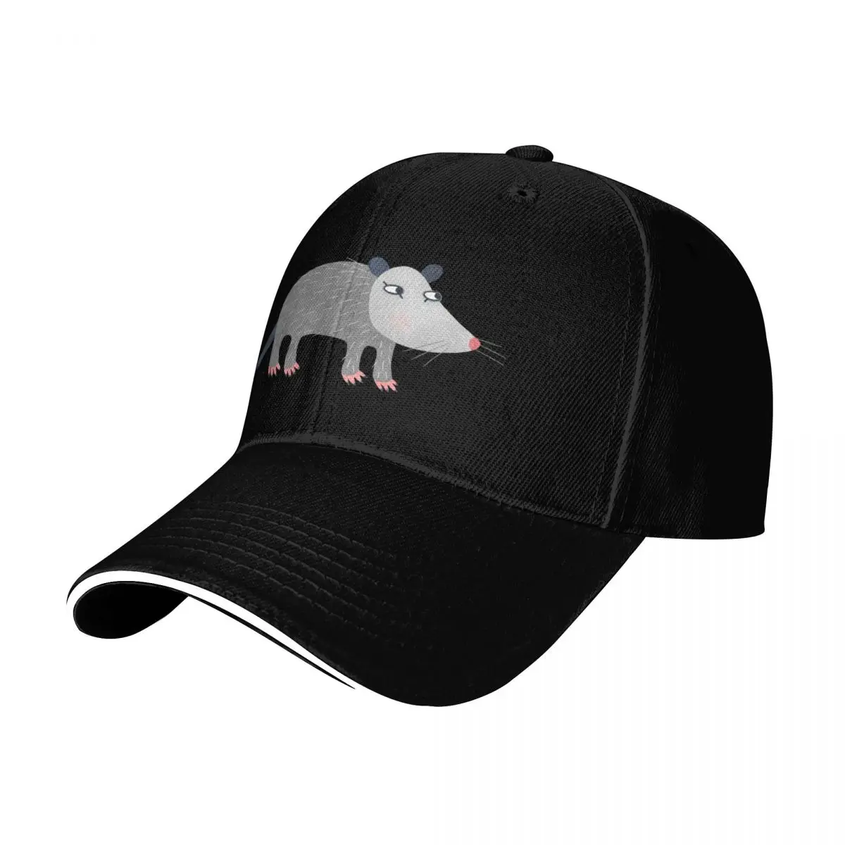 Possum Baseball Cap Strapback Dad Hat Six Panel Structured Crown Sun Protection UPF 50+