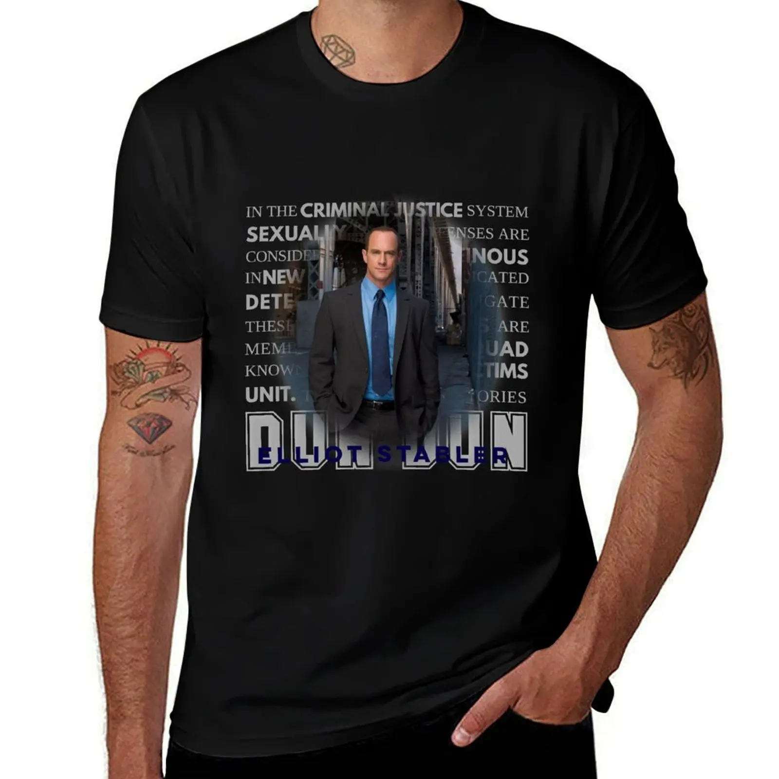 Elliot Stabler T-Shirt Fitness Training Breathable Tee T-Shirt