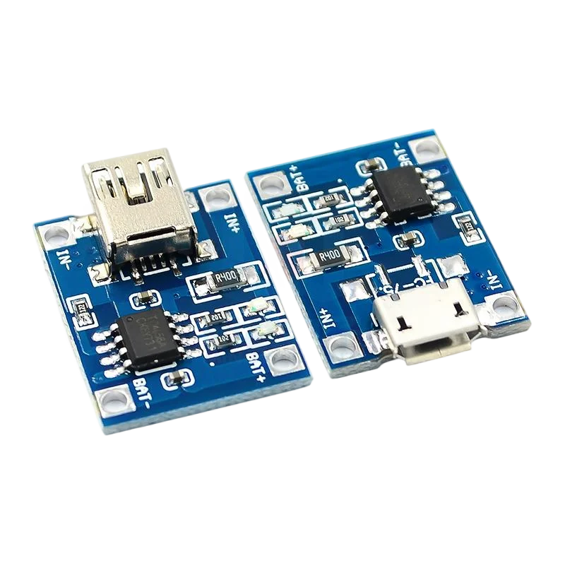 1-20PCS Type-c/Micro/Mini USB 5V 1A 18650 TP4056 Lithium Battery Charger Module Charging Board With Protection Function Li-ion