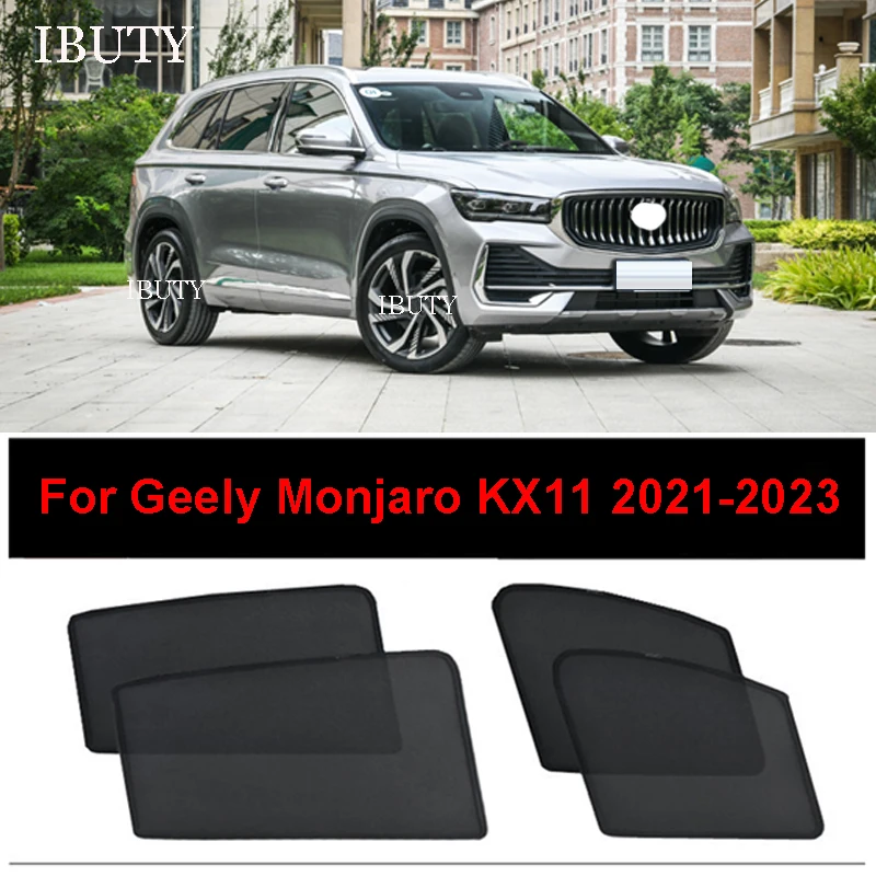 For Geely Monjaro KX11 2022-2024 Accessories Custom Car Sunshade Visor Mesh Curtain Side Window Sun Shade UV Heat Sunshield