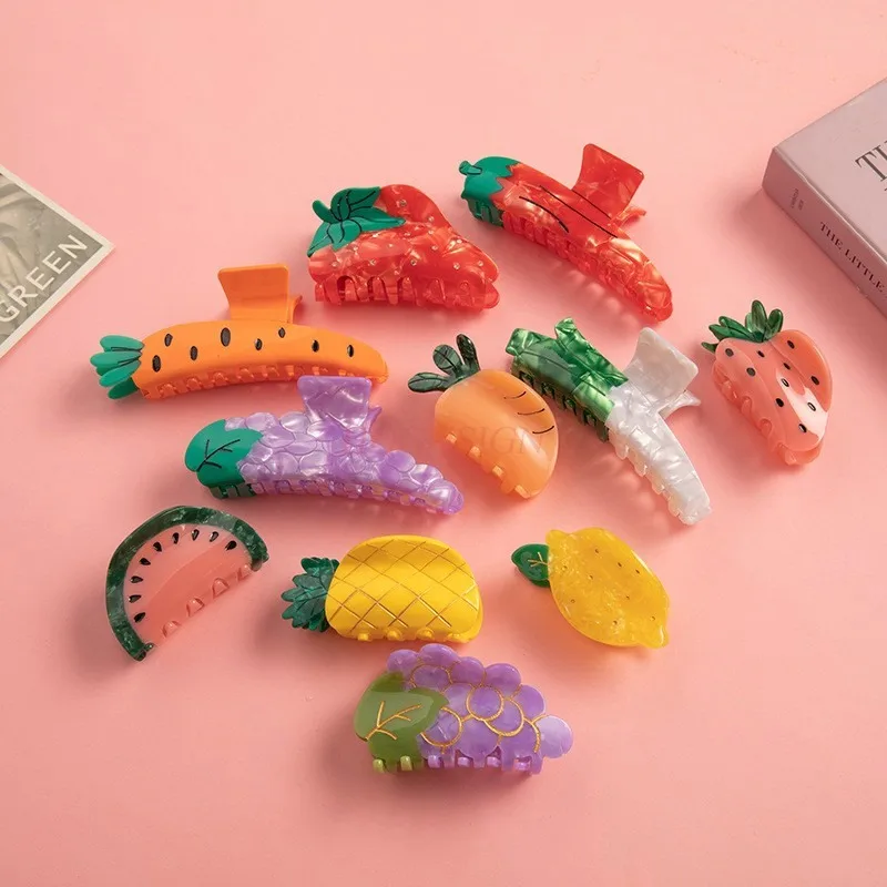 Fruit Hairpin Gripper Girl Shark Gripper Simulation Vegetable Gripper Back Head Hairpin Hairpin Accessories