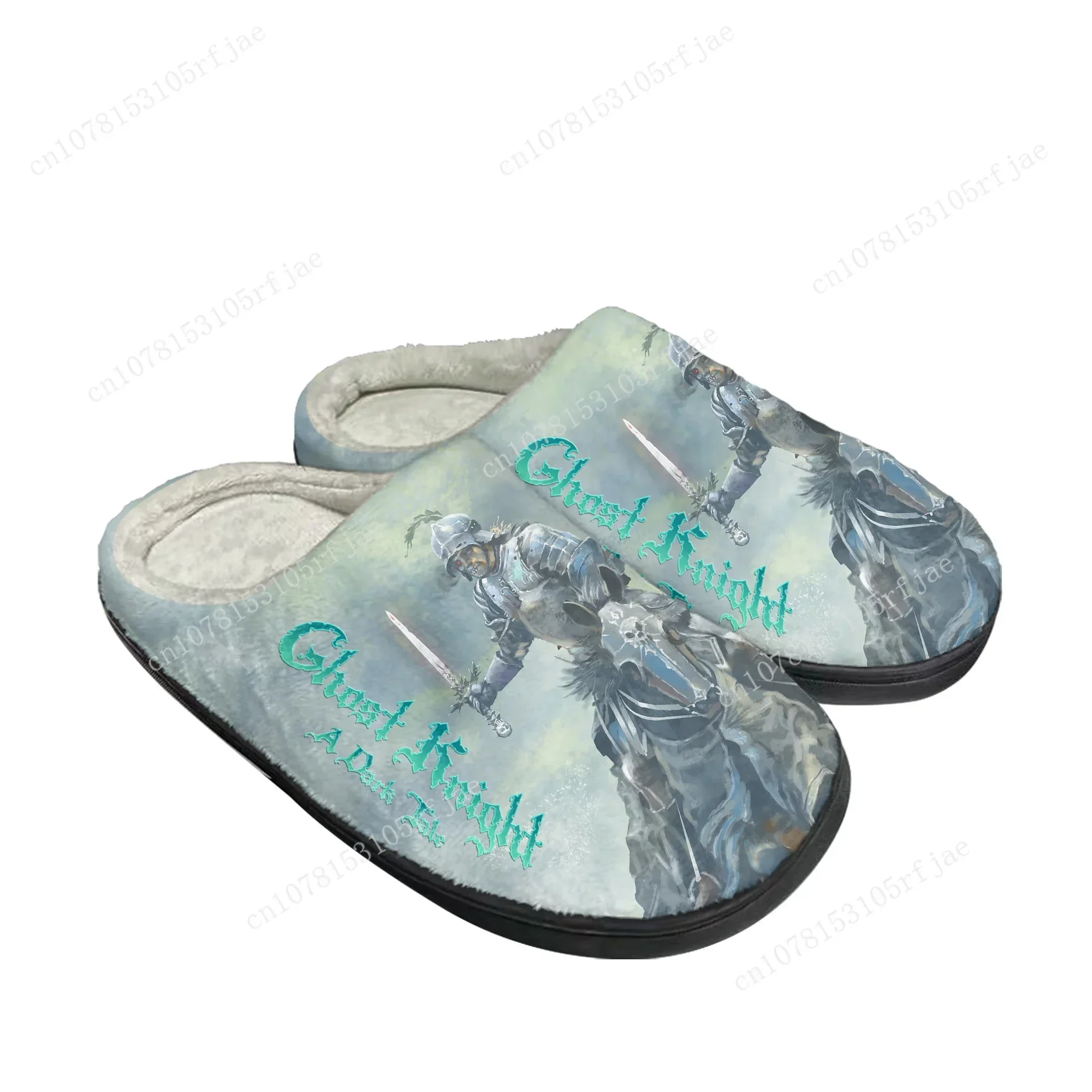 Hot Anime Cartoon Game Ghost Knight Home Cotton Slippers Mens Womens Plush Bedroom Casual Keep Warm Shoes Tailor Made Slipper