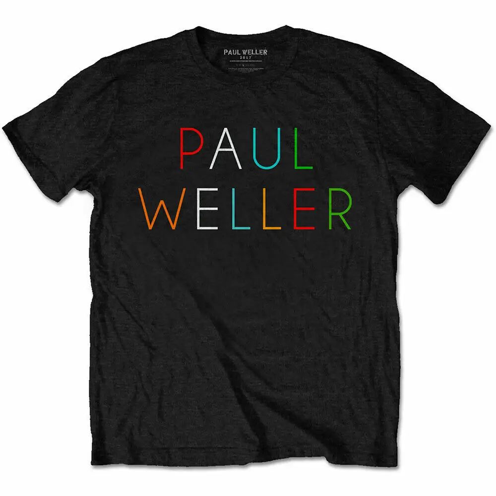 Paul Weller Multicoloured Logo Official T Shirt Mens