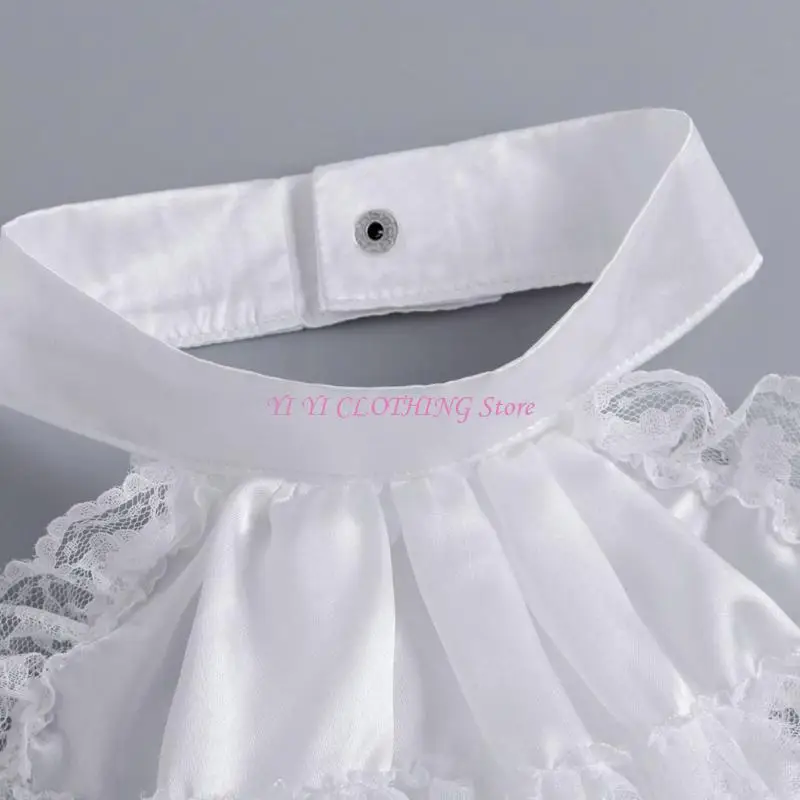 N5KF VICTORIAN RUBLUX LACE LACE JABOT Collar False Sheve Set pour les tenues médiévales