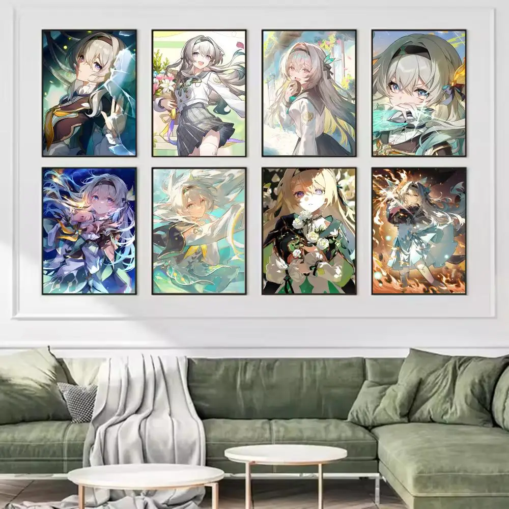 Firefly H-Honkai Star Rail Poster Trendy And Easy-to-Apply Wall Art Stickers For Home Decor And Dorm Room Walls
