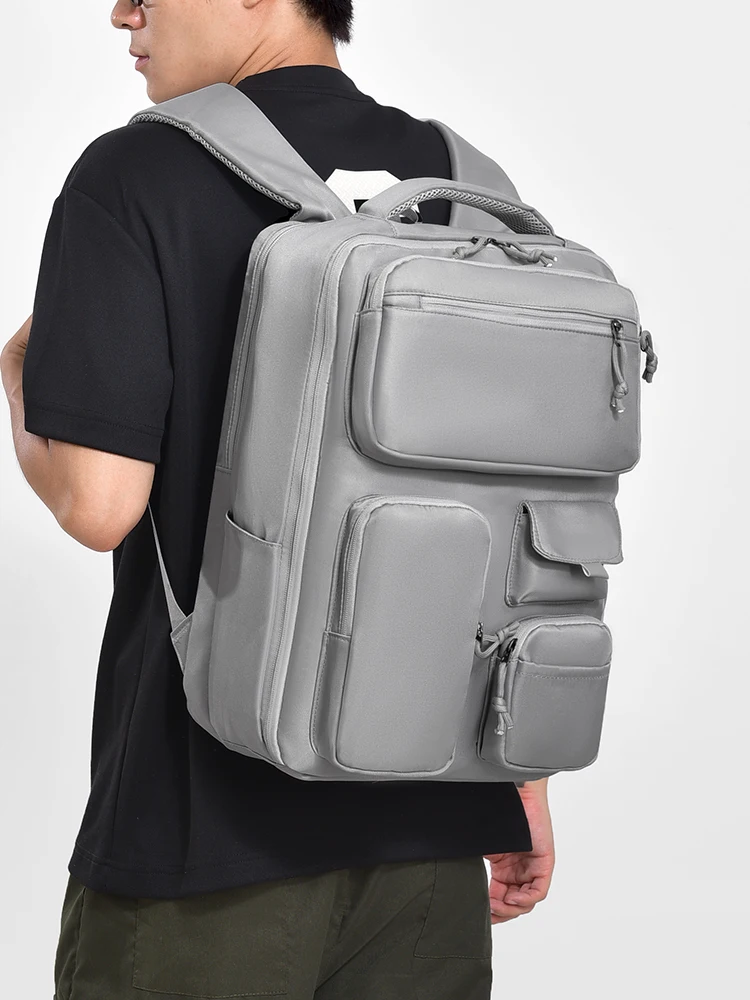 2025 New Double Shoulder Backpack Unisex Daily Commuting Outdoor Fashionable Backpack Single Shoulder Bag Travel Leisure Simp...