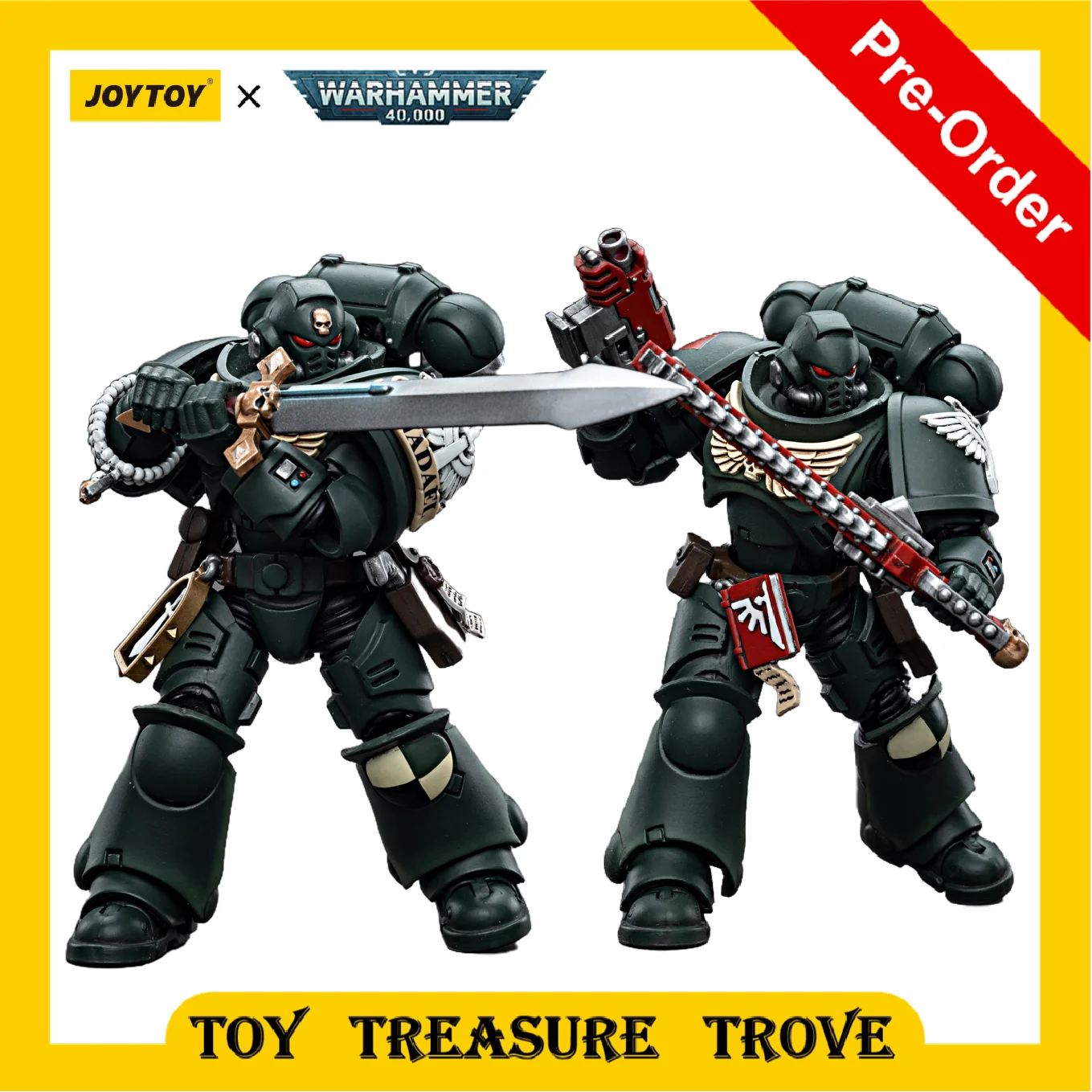 

[In stock] JOYTOY Warhammer 40k Action Figure Dark Angels Intercessors Brother Nadael Asharr Anime Military Model Toy Gift