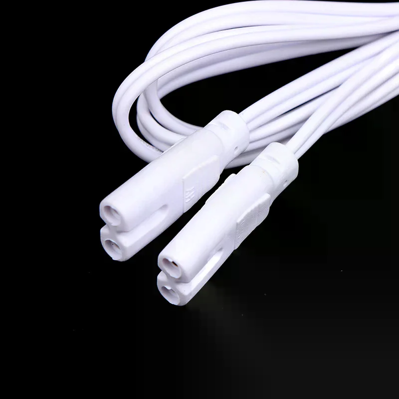T4 T5 T8 LED Tube Light Connector Flexible Connecting Cord Single Double Ended Tandem Plug Extension Wires