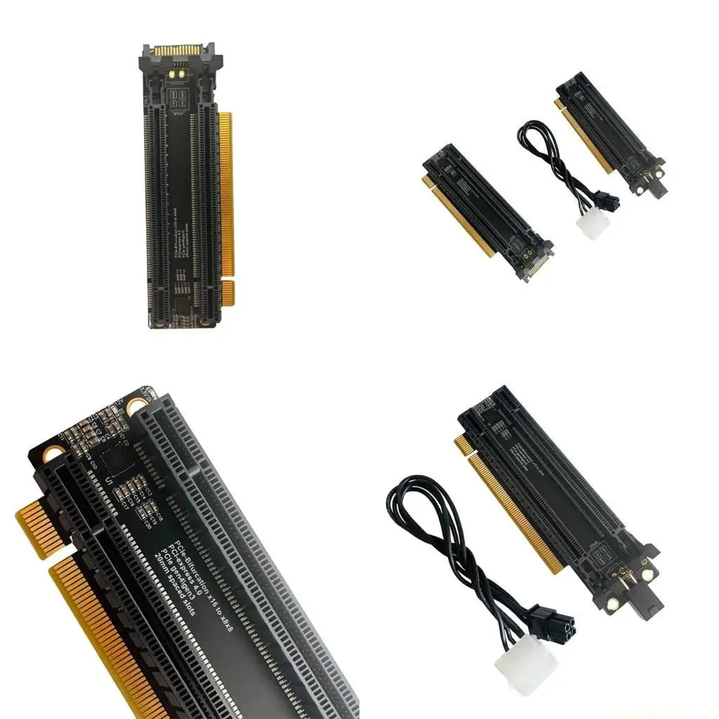 

PCIe-Bifurcation x16 to X8X8 4P Power Supply Gen4 Split Card Splitter Card