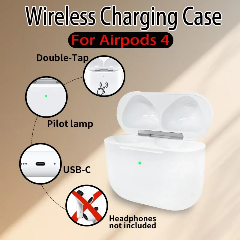 High Quality For Airpods 4  Charger Case USB-C Replacement Wireless Charging Box Bluetooth Earphone Pairing For Airpod 4