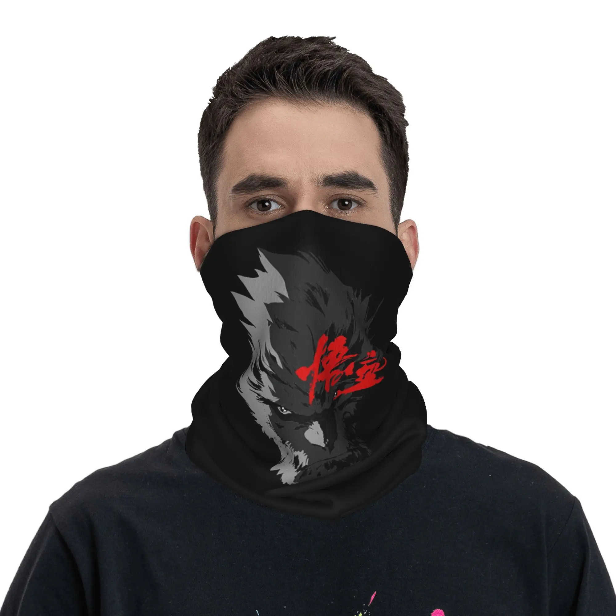 

Black Myth Wukong Bandana Neck Cover Printed Face Scarf Cycling Scarf Hiking Fishing for Men Women Adult All Season