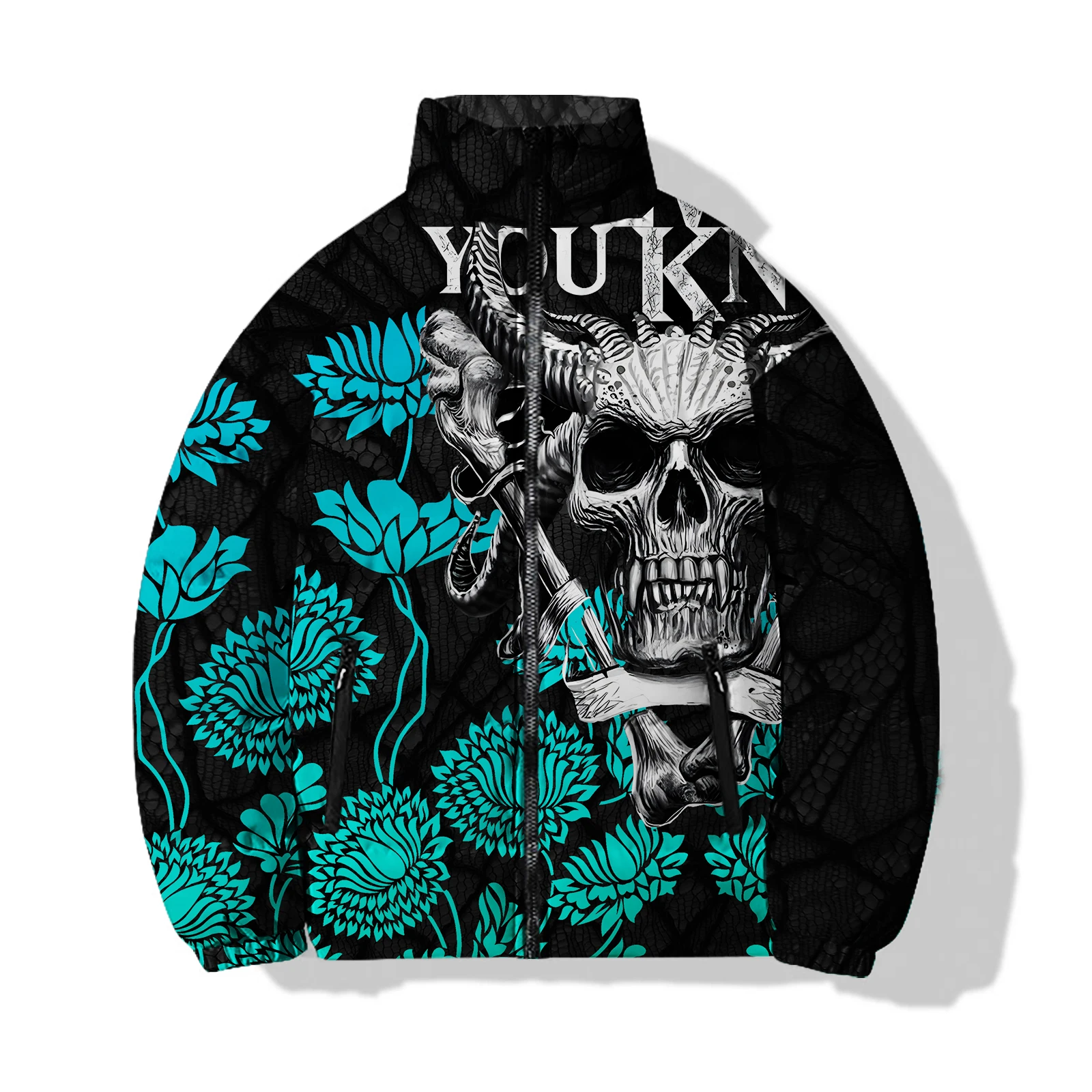 Fatsoenlijke Heren Koude Jas Voor Winter Heren Jassen 2024 Skull Parka Winter Man Warmte Parka Skelet 3d Printing Cool Duurzaam Man