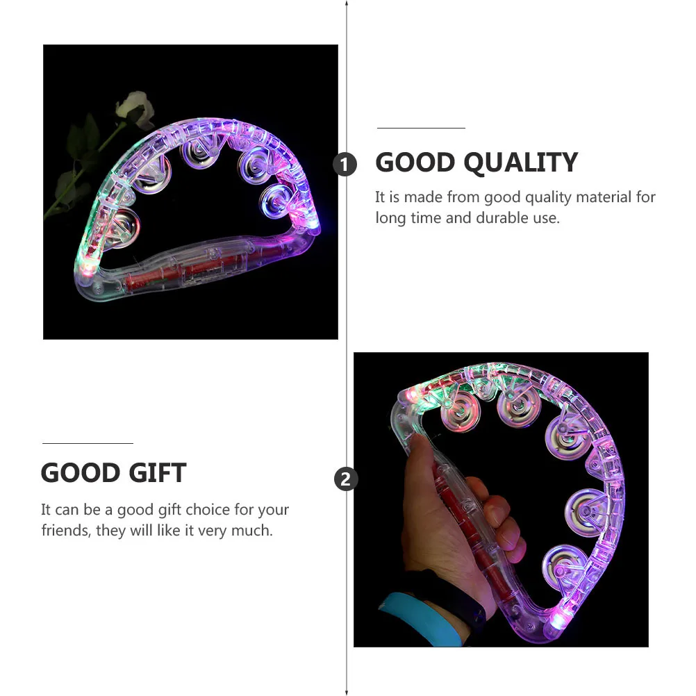 جرس يدوي مضيء يدوم طويلاً وحفلات متوهجة وخفيف الوزن ومبتكر للعطلات #2