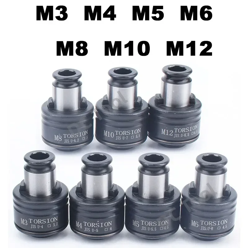 M3-M12 GT12 ISO JIS DIN M3-M12 Set Tapping Collets Taps Chucks With Overload Protection Tapping Collets Taps