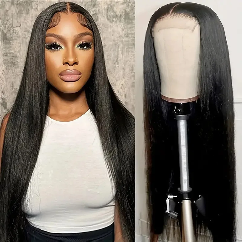 

European and American Women's Wigs Lace Front Wig Long Straight Hair Synthetic Wig Wholesale