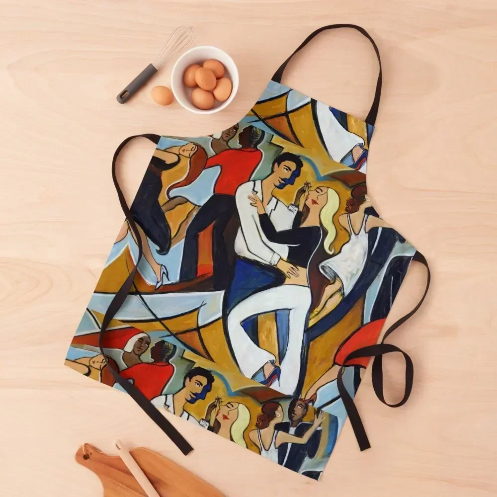 

Allons Danser Apron cook wear Korean Kitchen Front For Man Haircut Apron