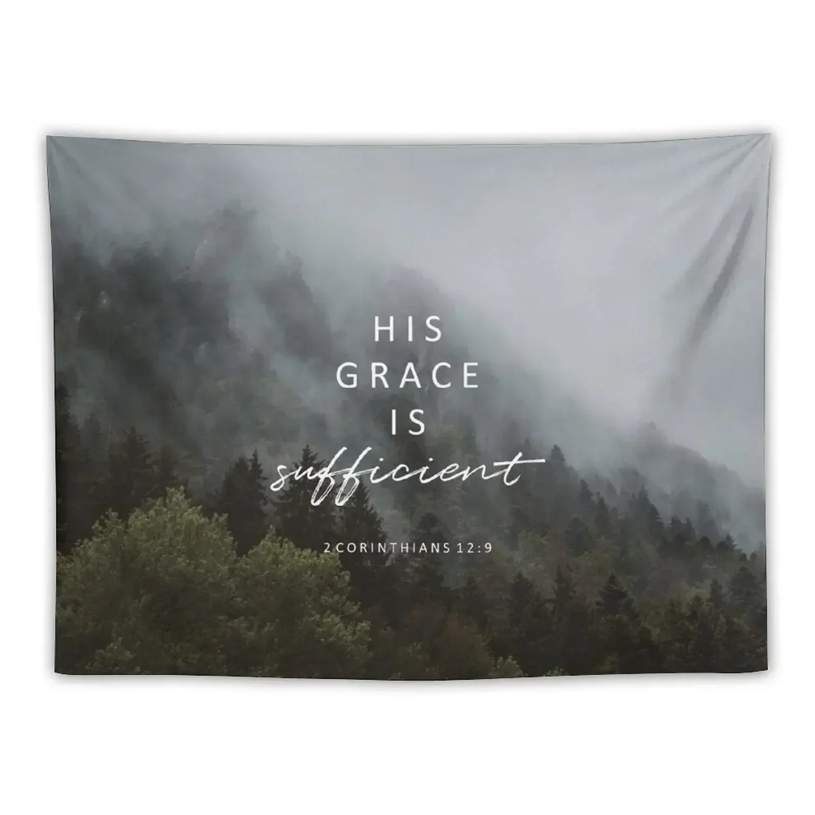 

His grace is sufficient Tapestry House Decorations Room Decor Aesthetic Tapestry