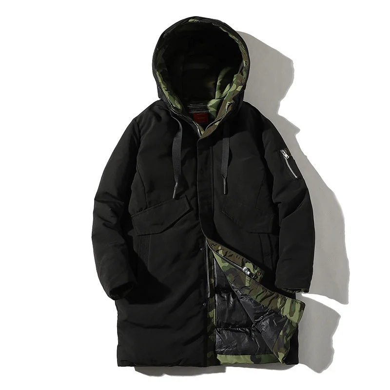 Top New Arrival Fashion Parka Winter Jacket Men Casual X-long Cotton Liner Trend Hooded Camouflage Warm Clothes Length