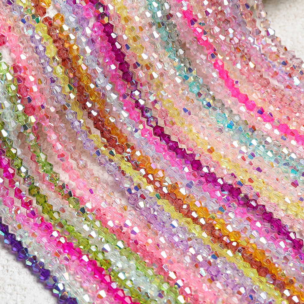 1String (About 80Pcs)  Glass Beads 4*4.5mm Spacer Beads DIY Bracelet Necklace For Jewelry Supplies