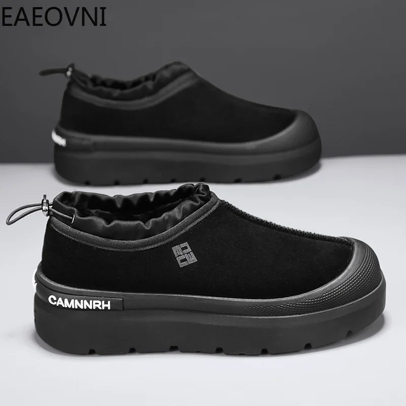 Men's Winter Boots Snow Boot Fashion Slip-on Booties for Men Beautiful Fashionable Keep Warm EAEOVNI Popular Model Male Shoe Hot