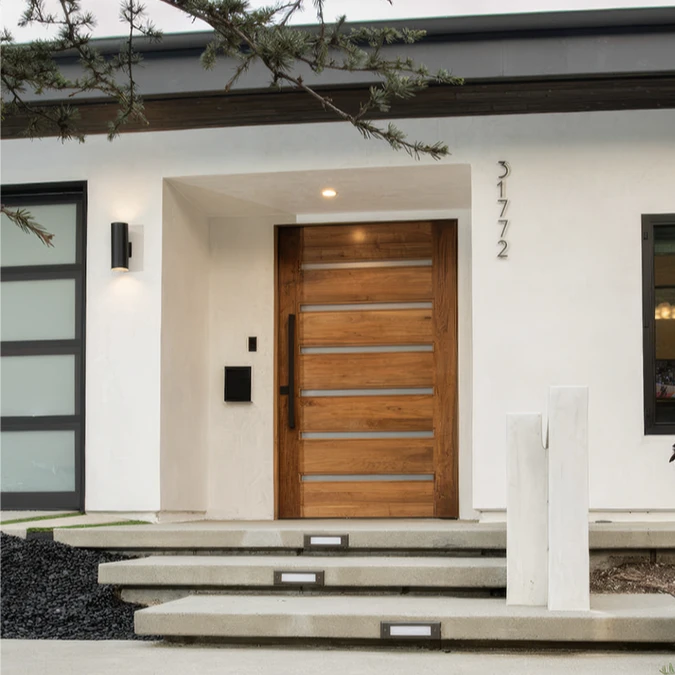 Luxury Pivot Front Door Exterior Door with Soundproof Fireproof Anti-theft Function Entrance Door Customized Size for House Use