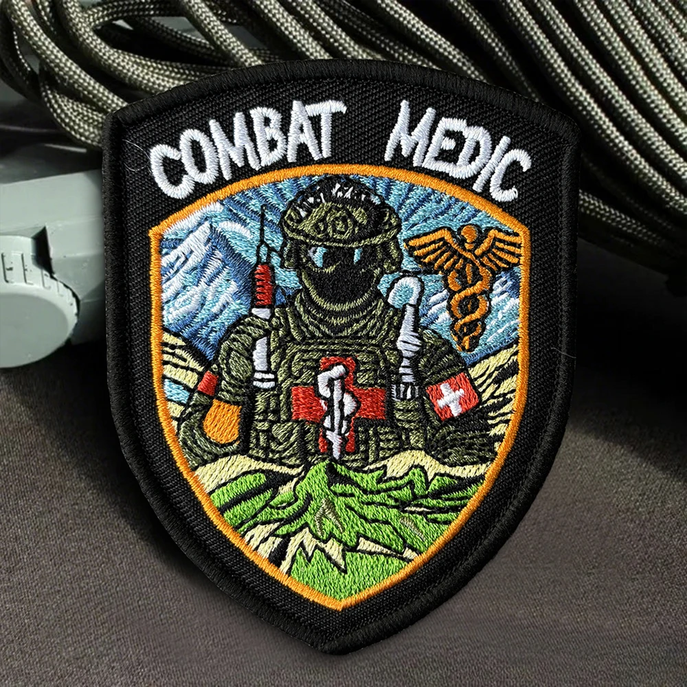 Parche táctico serpiente militar bordado con velcro para ropa - imagen 5