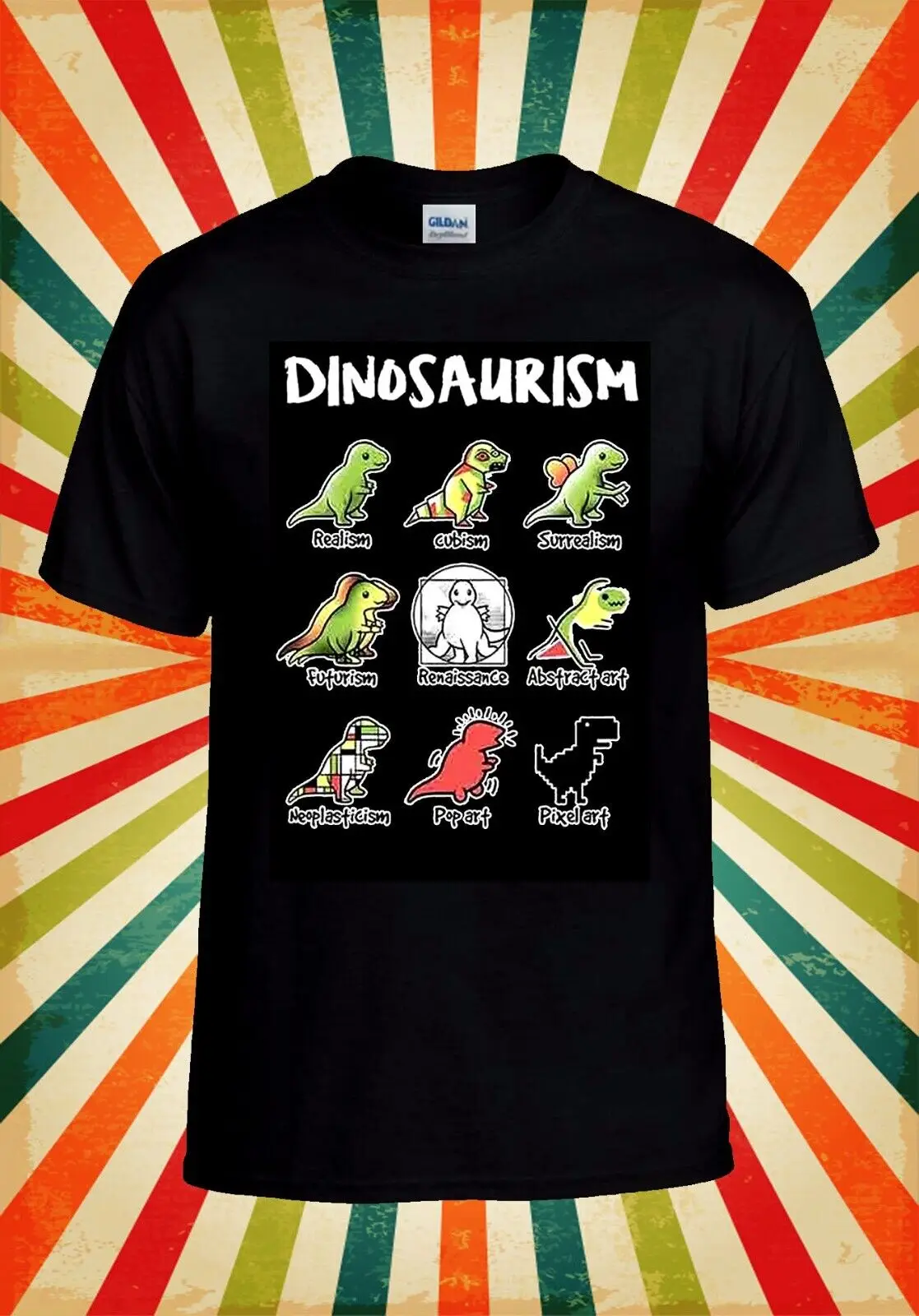 Dinosaurs Cartoon Art Dinosaurism Realism Women Baseball T Shirt Top 3169