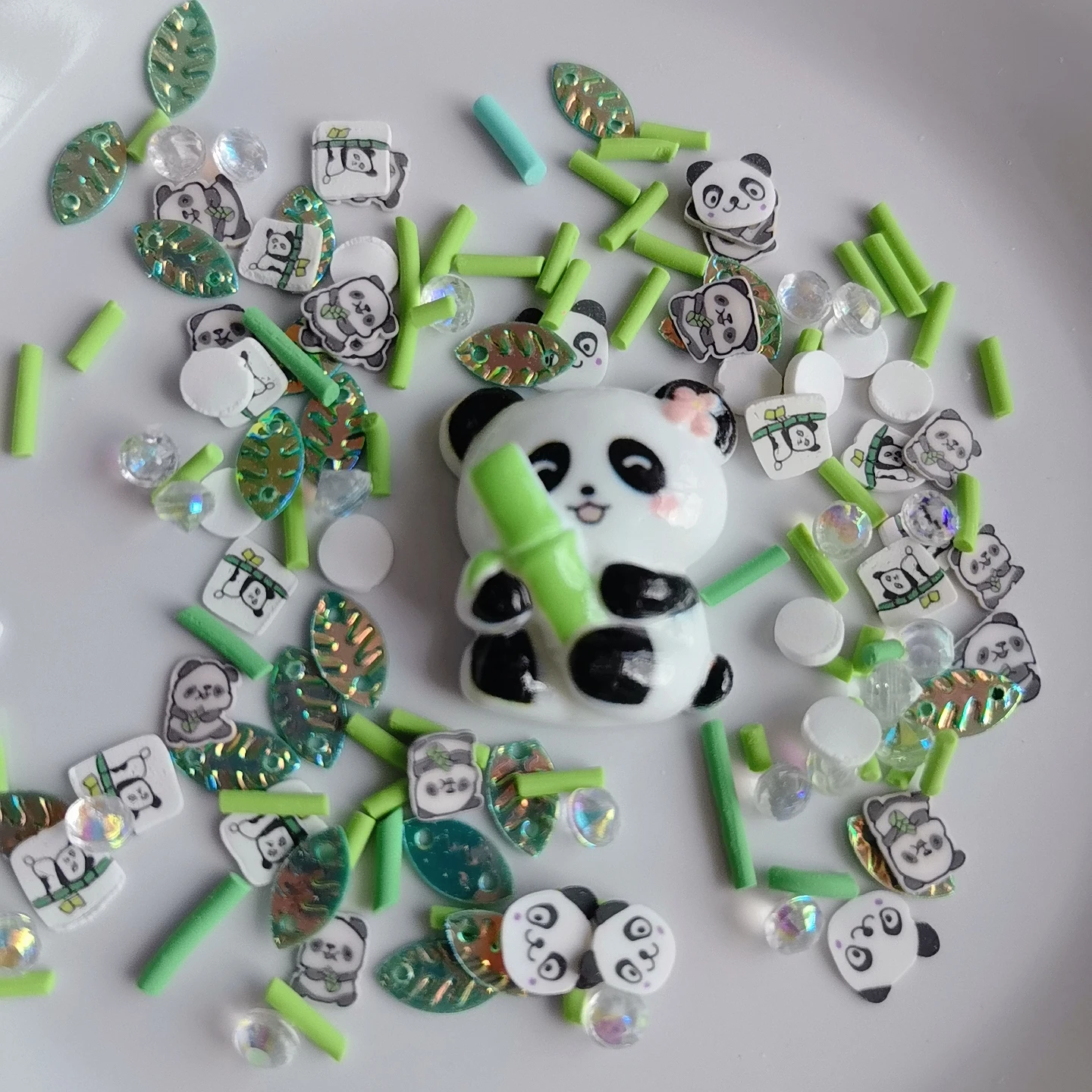 Panda Polymer Clays for DIY Crafts Plastic Klei Mud Particles Slices For Slime Filler Nail Art Accessories