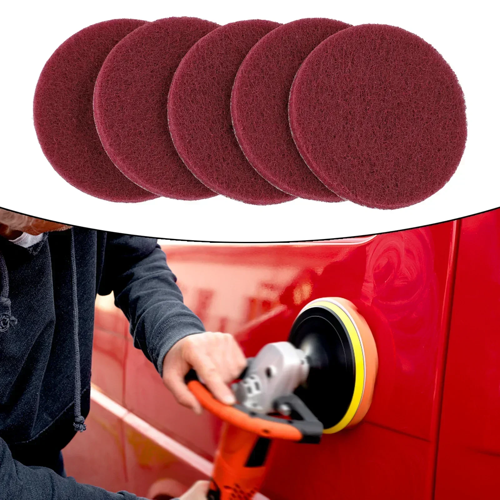 5pcs 4 Inch Drill Power Brush Set Industrial Scouring Pad For Car Tile Bathroom Floor Tub Polishing Pad Scrubber Brushes