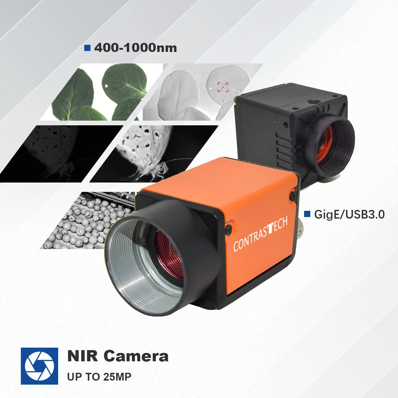 Free SDK for Linux 1 Inch CMOS Sensor 2592X2048 Python 5000 Spectral NIR Analysis GigE Vision Area Scan Camera for Agricultural