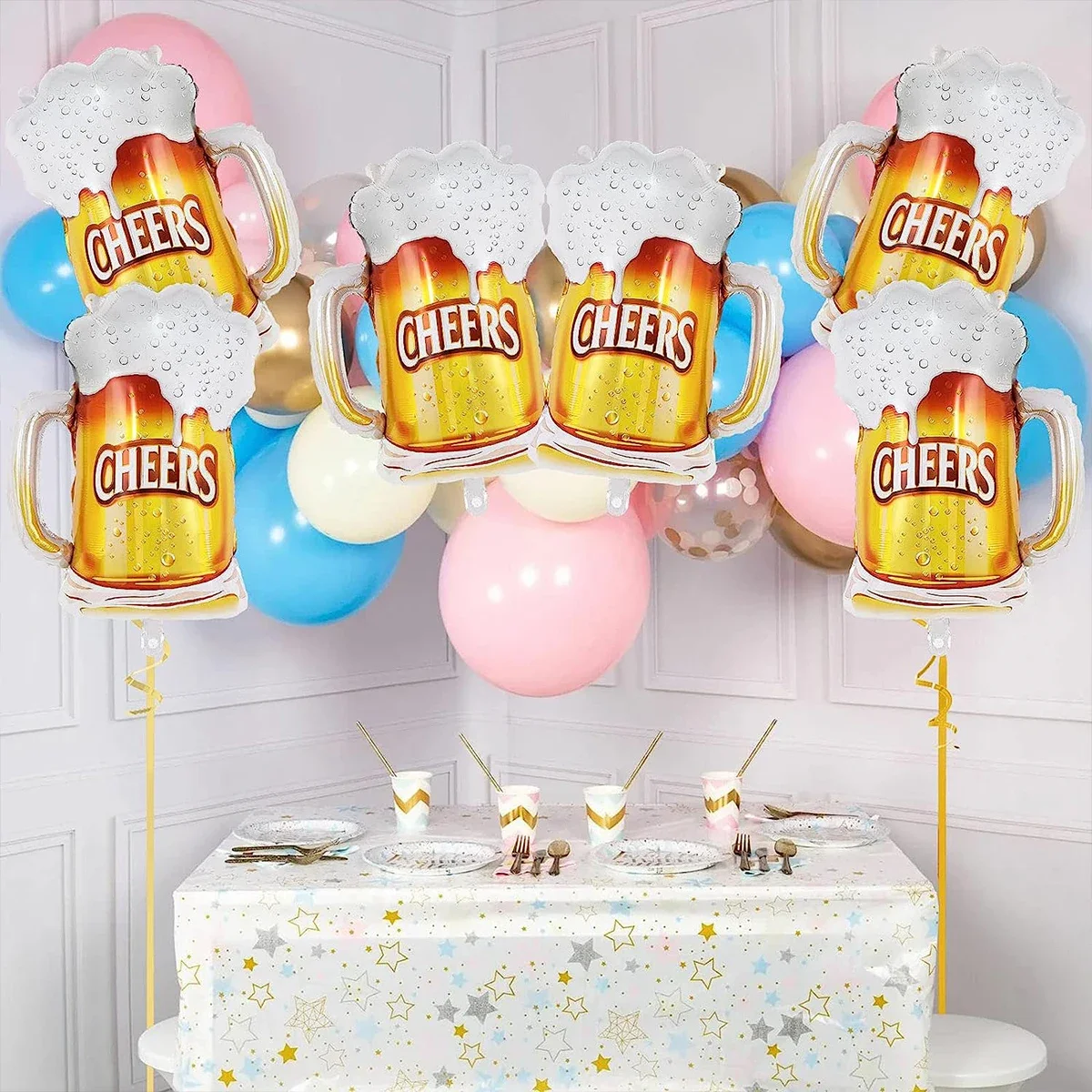6/10 Stück Bierballons Krugballons Oktoberfest-Dekoration Cheers Whisky Globos Riesen Mini Party Hochzeit Bälle Flaschen Wein – Detail 5