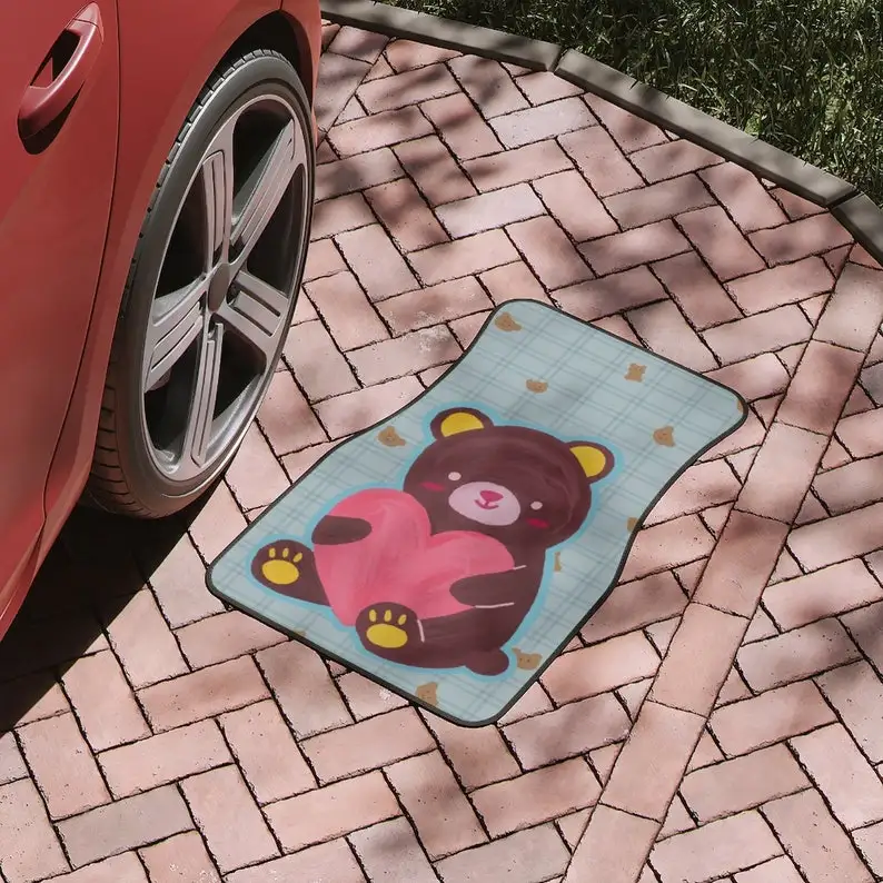 

Cute Teddy Bear Car Floor Mats,Kawaii Bear Car Floor Mats,Cute Girly Car Accessories,Teddy Bear car decors,Cute Bear Car decorat