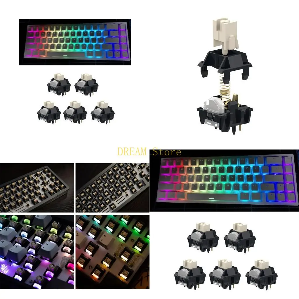 

TTC Hey Switches Linear Switch 5Pins 58G Force Nylon Smooth Performance 5PCS best sale