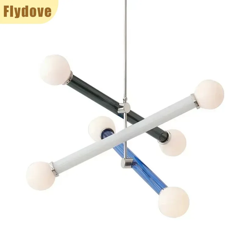 حماية كاملة للعين، ثريا ملونة إبداعية، غرفة المعيشة الحديثة، غرفة النوم، غرفة الطعام، ديكور الإضاءة الفنية #6