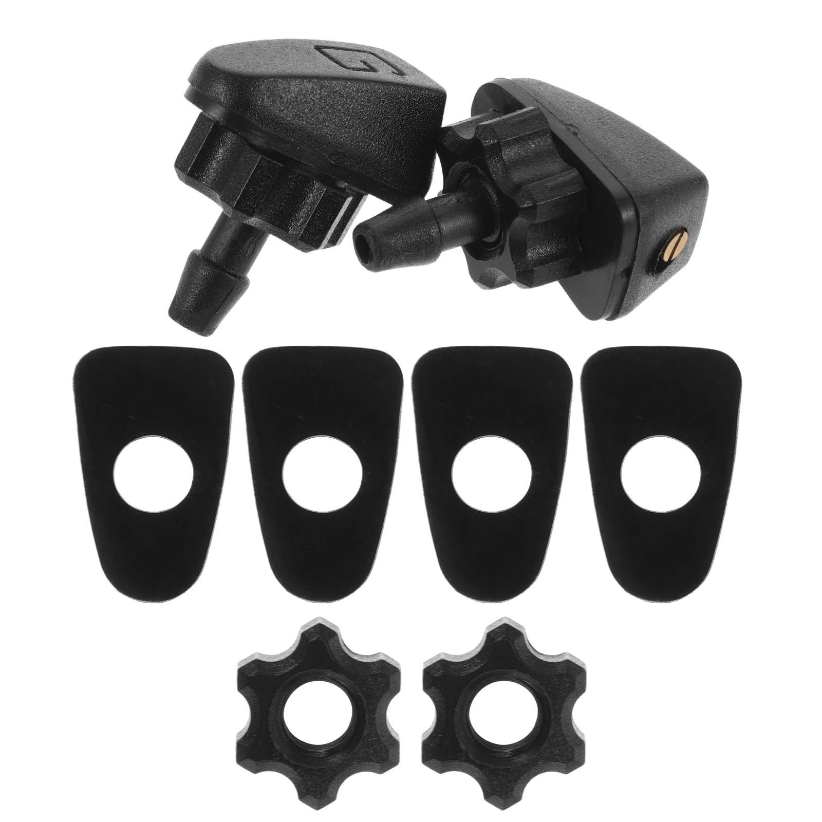 

2pcs Car Windshield Washer Nozzles Fan-Shaped Spray Jets Adjustable Wiper Nozzle Replacement Auto Accessories Water Spray Head
