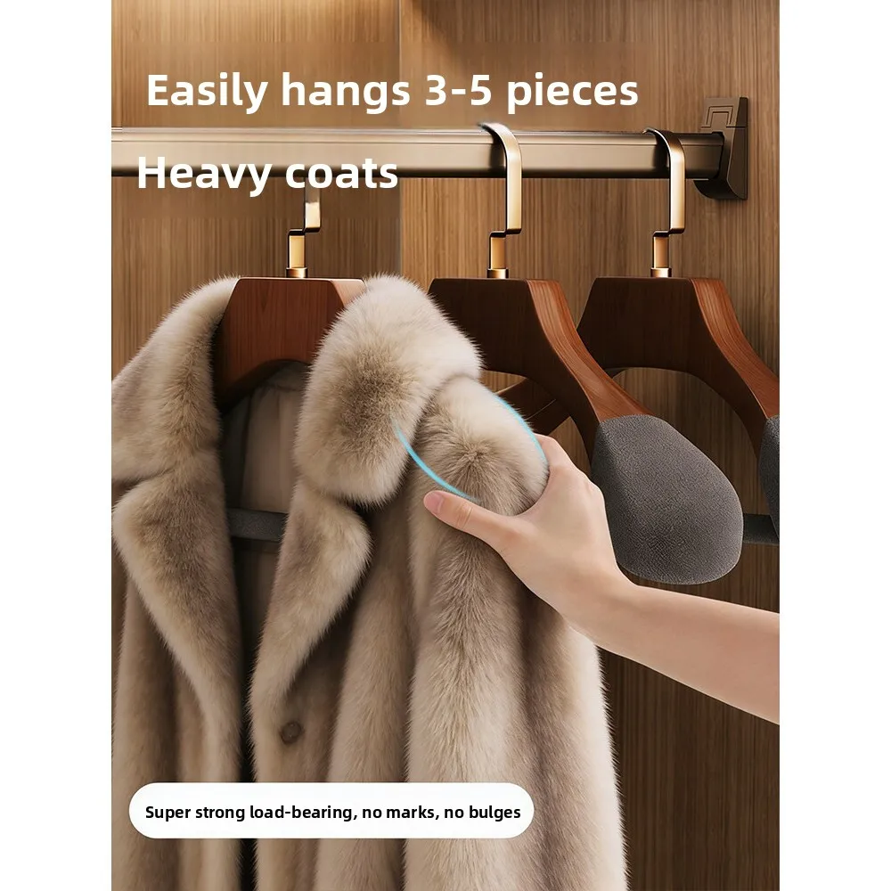 

Thickened Wide Shoulder Fur Hanger for Fur Coat Wooden Material No Trace Anti-Slip Home Use Clothing Holder for Women