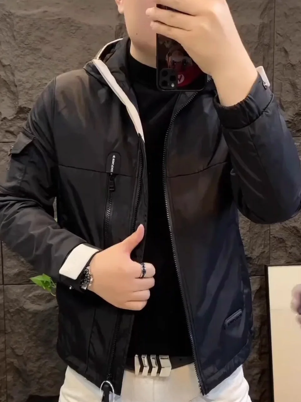

Spring Autumn Men's New Outdoor Hooded Jacket Slim Fit Fashionable Versatile Lightweight Luxury Sensation Handsome