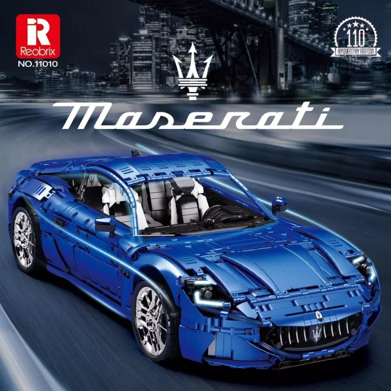 

Reobrix 11010 Maserati Sports Car High-Difficulty Mechanical Assembly Toy Car Model