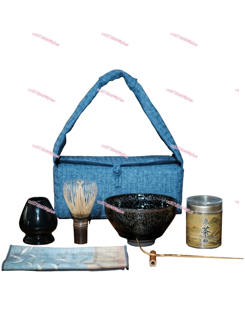

Song Yan | Imitation Song Tea Set, Oil Drop Black Gold Glaze Rabbit Hair Point Cup Powder
