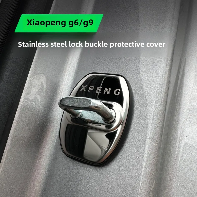 

Car Door Lock Protective Cover Door Stainless Steel Door Lock Buckle Anti-rust Modified Interior for Xpeng Xiaopeng G6/G9