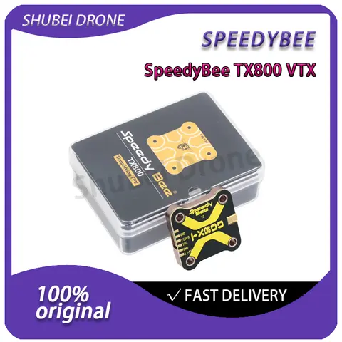 SpeedyBee TX800 VTX 5.8G 48CH Pit/25mW/200mW/400mW/800mW Video Transmitter Support IRC Tramp 20x20mm M2 for FPV Racing Drone