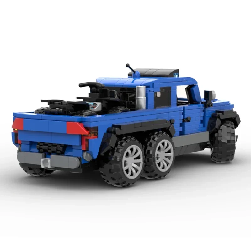 City Car Model Moc Building Bricks F-150 Vehicle With Trailer Technology Modular Blocks Gifts Christmas Toys DIY Sets Assembly