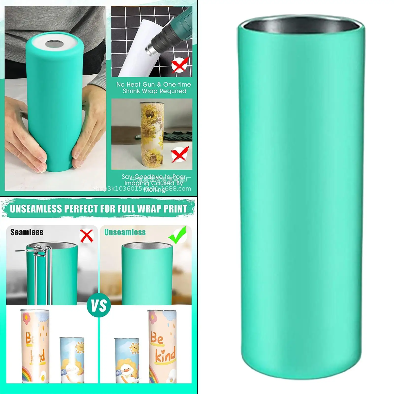 Unseamed Silicone Wrap for Sublimation Shrink Wrap for 20 Machine